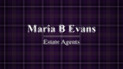Maria B Evans